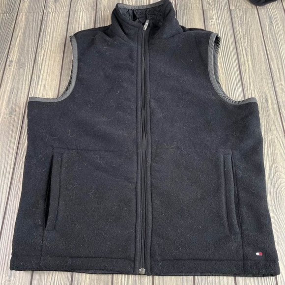 Tommy Hilfiger Black Reversible Vest Men's Large - Picture 2 of 10